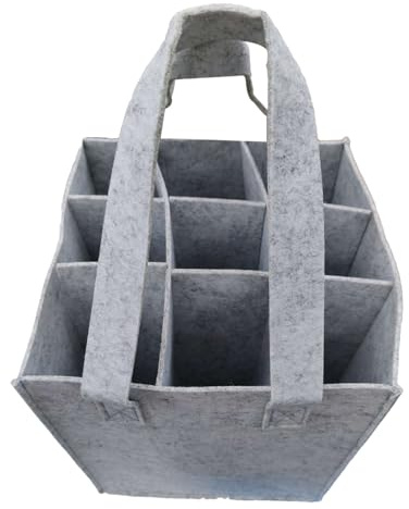 Flaschenträger 9 Flaschen, Filztasche 6 Faschen, Filztasche Bier, Wiederverwendbare Flaschentasche, Flaschentasche Filz, Flaschenkorb, Männerhandtasche, Bierträger, Getränketräger Für Party Reise Pick