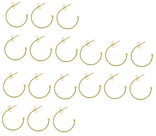DEARMAMY Sets Stainless Steel Diy Ear Hooks C-shaped Eardrops Beads Material Ear Jewelry Accessories Manual Earring Hooks Pcs