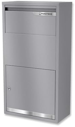 Metzler Boîte à Colis | Inoxydable & Massive | Aluminium Gris | pour Paquets jusqu'à Taille S | Avalon 3