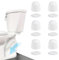 XINCHENG 6 Pair Toilet Bolt Caps, Toilet Screw Cover Caps, Plastic Round Push On Toilet Bowl Covers, Toilet Seat Floor Caps for Toilet Bowl Screws, Screw Head Covers White