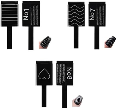 Kisstta 3 Stück Nail Art Cat Eye Magnet Sticks Set für DIY 3D magnetisches Katzenauge-UVgel-Polnisch-Nagel-Kunst, Magnetische Stift Katze Eye Pen für Ideal Katzenaugen Magische Effekt