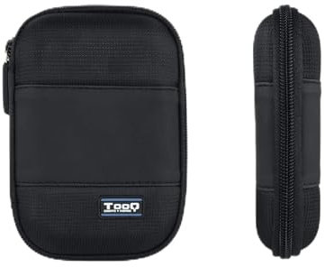 Funda resistente para caja externa de 2,5, color negro, protección contra golpes, ideal para almacenamiento y transporte de discos duros.
