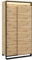 Friderik Quant Salon Kleiderschrank Bücherregal mit Regalen und LED-Beleuchtung (50T x 195H x 95B)