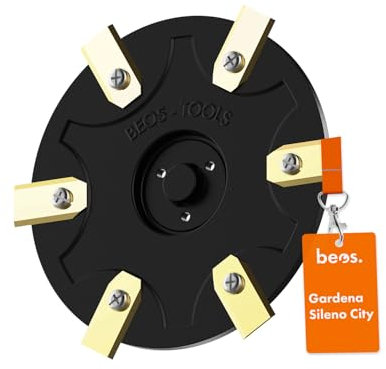 BEOS® Premium Mähroboter Tuning - Drehscheibe kompatible mit Gardena City - Messerteller für 6X Klingen - glasfaserverstärkte Messerscheibe – Ø 142 mm