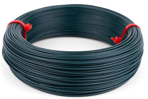 KINGLAKE 100m Green Garden Wire 1.2mm Plastic Coated Plant Training Twist Wire for Climbing Plants Support Fence Trellis