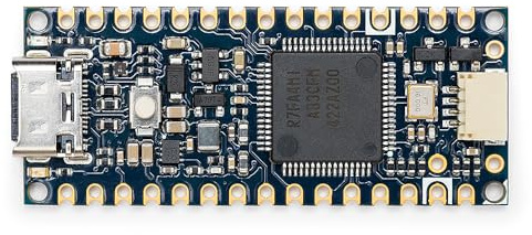 Arduino Nano R4 [ABX00142] - Headers Not Mounted (Loose Pins Included), Compact Renesas RA4M1 Microcontroller Board, Qwiic Connector, Programmable RGB LED, Compatible with Arduino IDE
