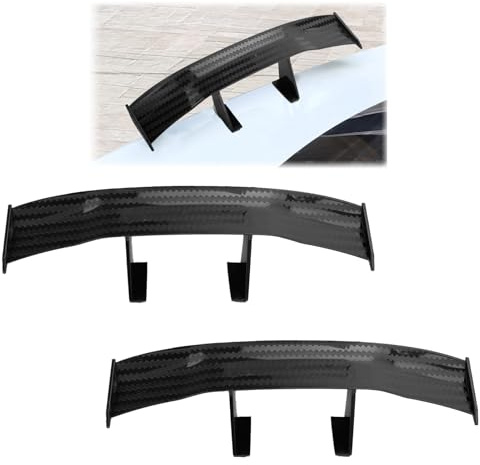 2PCS Car Spoiler,Universal Car Mini Spoiler Lip, Carbon Fiber Rear Tail Wing,Spoilers for Cars,Front & Rear Spoilers,Mini Spoiler Wing,Decorative Spoiler Wing for Cars,Modified Accessories (Black)