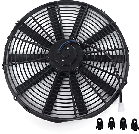 Radiador eléctrico de refrigeración, ventilador delgado de 16 pulgadas, 12V, 120W, alta potencia, 2250RPM, 1000CFM, Push Pull, Universal, 10 cuchillas para motor de coche