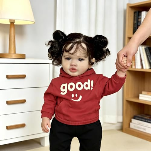RXDOLL Großformat Reborn Baby Mädchen Originale Toddler 65cm Reborn Puppen Lebensecht Babypuppen, Stoffkörper Silikon Puppe Groß Wie Echtes Baby Für Kinder Ab 3 Jahren