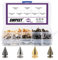 Swpeet, 160 paia di borchie a cono, in 4 colori, 7 mm x 9,5 mm, vite posteriore in metallo, per fai da te in pelle, rivetti freschi, punk e coincal