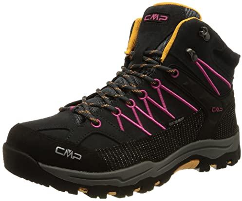 CMP Kinder Rigel Mid Trekking Shoe Wp, Antracite-Bouganville, 37