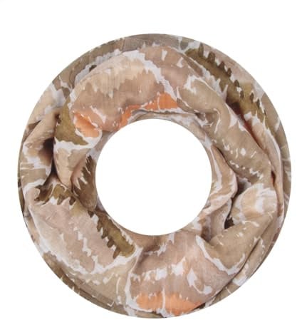 Majea Damen Loop Schal Schlauchschal Halstuch (880023) (beige 3)