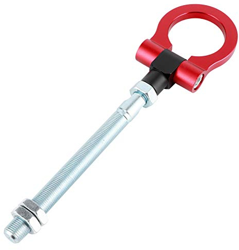 Gancio di traino per auto, anello pieghevole per gancio di traino resistente in alluminio CNC Racing IS2303 Anello per rimorchio per auto per ImprezA WRX STi(Rosso)