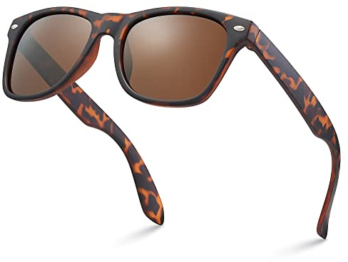 LEICO FASHION Kids Polarized Retro Sunglasses for Boys Girls Age 3-12 Shatterproof Rubberized Frame UV Protection Toddler Children Sun Glasses