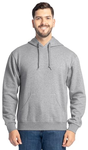 Fruit of the Loom Men's Eversoft Fleece Sweatshirts & Hoodies, Pullover-Grey Heather, Large