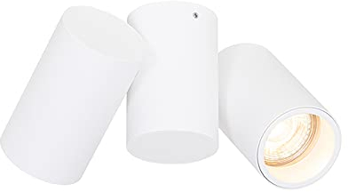 QAZQA - Design Spot I Spotlight I Deckenspot I Deckenstrahler I Strahler I Lampe I Leuchte weiß 2-flammig-flammig verstellbar - Michael I Wohnzimmer I Schlafzimmer - Stahl Länglich - LED geeignet GU10