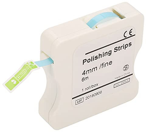 1 rollo/caja de 4 mm tira de pulido dental, lijado interdental de dientes de molienda blanqueamiento herramientas de limpieza de dientes y cuidado de dientes suministros de laboratorio de odontología