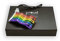 Proud Christmas PC002 Regenbogenflagge Glasornament mit Glitzer, Glas, Rainbow, 8 x 5 cm