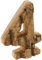 TentHome Vintage Holz Nummer Zahlen Hölzerne Buchstaben 0-9 Landhaus Türnummer Hausnummer DIY Dekoration für Tür Kinderzimmer Hochzeit Geburtstag Feier 4