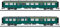 Unbekannt TRIX H0 T23222 Personenwagen 2er-Set M2 der SNCB