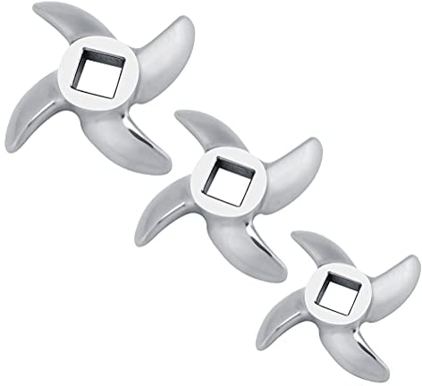 Couteau de Hachoir à Viande, Couteau de Rechange en Acier Inoxydable pour Hachoir à Viande(12#)