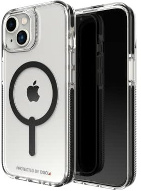 ZAGG Gear 4 Santa Cruz Snap D30 Protective Case Compatible with iPhone 14, Slim, Shockproof, Wireless Charging, MagSafe Compatible, (Black)