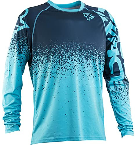 Dinint Men's Mountain Bike Jersey, Long Sleeve Shirt, Cycling Jersey, Breathable Cycling Jersey, Quick Drying Cycling Clothing, Antibacterial MTB Jersey, T-Shirt for Vault Jersey, blue, XXL
