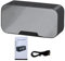 Radio-réveil numérique FM avec port de charge USB, affichage LED, minuteur de sommeil, miroir portable, haut-parleur Bluetooth sans fil, réveil pour chambre à coucher, bureau (noir)