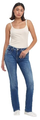 LTB Damen Jeans Vilma Bootcut - Blau - Angellis Wash W26-W34 Baumwolle Stretch, Größe:26W / 30L, Farbvariante:Angellis Wash 50670