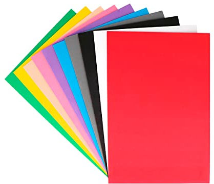 INNSPIRO Set 10 láminas Goma EVA Surtido Colores 20x30cm.x2mm, 20x30 cm