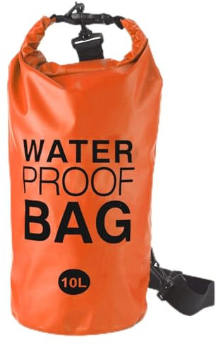 Pool Ladder Sand Bags, 10L Universal Swimming Pool Ladder Weights 250D PVC Waterproof Dry Bag Collapsible Water Container for Pool Ladders and Steps (Orange)