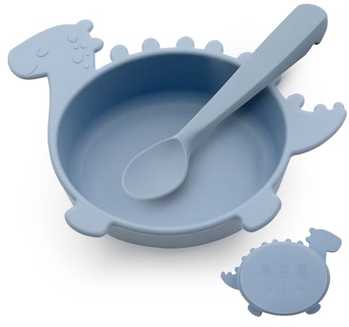 Silicone Baby Bowls with Suction, Silicone Toddler Weaning Bowl, Food Grade Soft Safe BPA-Free Silicone for Baby Toddler Kids Self Feeding