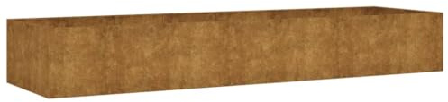 vidaXL Hochbeet, Pflanzkübel Gartenbeet für Garten Balkon Terrasse, Pflanzkasten Blumenkasten zum Selber Bauen, Pflanzbeet Gemüsebeet aus Metall, Cortenstahl