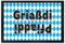 Griaßdi Pfiaddi Fußmatte XXL in 50x75 cm mit bayrischer Flagge Hallo und Tschüss Türmatte für Bayern und Menschen die die bayrische Sprache lieben und auch sprechen
