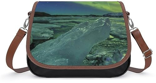 OTRAHCSD Umhängetasche, schöne Northern Lights Crossbody Tasche, Leder Handtasche für Damen Reise Arbeit Alltag, Schöne Nordlichter, Einheitsgröße