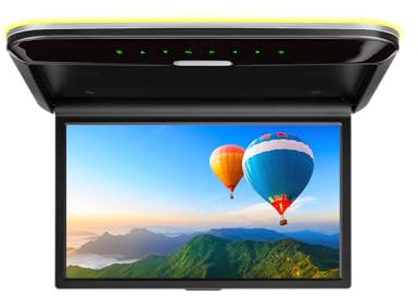 XTRONS® 14 Inch 16:9 Ultra-thin FHD Digital TFT Screen 1080P Video Car Overhead Player Roof Mounted Monitor, HDMI Port 1366x768 Full High Definition (CM140HD)