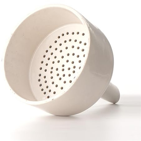 equipo de laboratorio Embudo Buchner de porcelana, 100 Mm, laboratorio de química, filtro de cerámica, embudo de cerámica, embudo poroso de succión de presión negativa, 1/PK