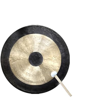 Traditioneller Kupfergong, großer Gong, chinesischer Gong-Trommler | Feng-Shui-Gongs, mit Gong-Hammer(30cm)