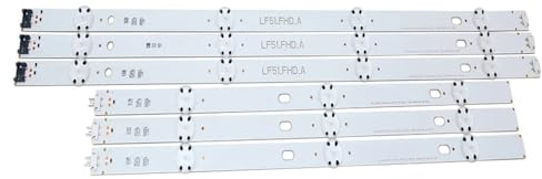 WASQUBKS Barra LED da 6 Pezzi Compatibile for LG 43LH513V 43LH590V 43LF510V 43LF5100 43LH5100 43LH5700 43LH570A 43LH520V 43LH590 43LJ515V 43LH510V 43LH570V