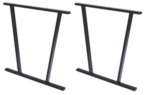 Anwicar Bankbeine Bankgestell Gartenbank Parkbank Bankfüße Beine Stahl 2 Stück Set perfekt für den Garten, Schwarz