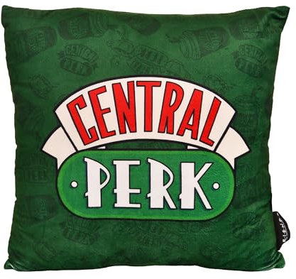 Elbenwald Friends Kissen mit Central Perk Motiv - 40 x 40 cm - Für Herren Damen Unisex - Geschenkidee - Dekokissen - Polyester Grün
