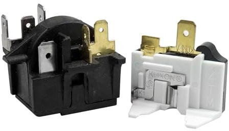 PTC Refrigerator Starter Compressor Relay QP2-15H 6Pin and 1/2HP Refrigerator Overload Protector Replacement for Refrigerator Freezer Dehumidier
