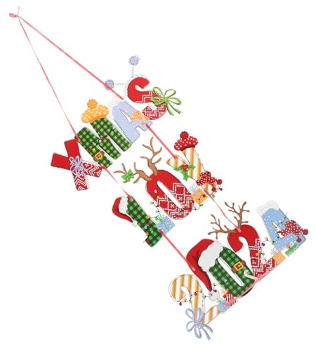 Ciieeo 1 Juego decoración de Navidad Colgante de Navidad Adorno para Colgar en la Puerta Adorno Festivo Colgantes de Navidad Decoraciones Colgantes de Interior Decoración navideña Papel