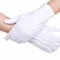 Lufdegim 3 Paar Dreirippige Nylon-Handschuhe für Zeremonien, Karneval, Kostüm, 1920er, Liturgieteam, Eingang der Athleten, Polizisten, Überprüfungstruppen, Partei - Weiß
