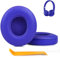 SINOWO Earpads Replacement for Beats Solo 2 & Solo 3 Wireless On-Ear Headphones,Solo2 Solo3 Ear Pads Cushions with Noise Isolation Memory Foam,Soft Protein Leather(Dark Blue)