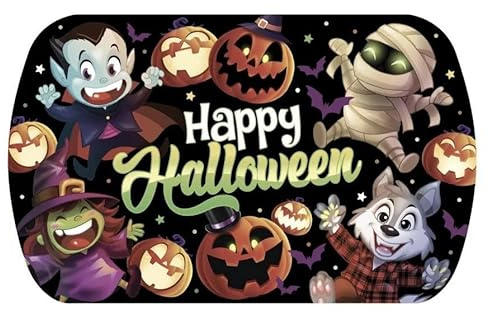 FIESTAS GUIRCA Wiederverwendbares Monster-Tablett (39 x 24 cm), wiederverwendbare Tischdekoration für gruselige Halloween-Partys, ideal für Monster Events, mehrfarbig