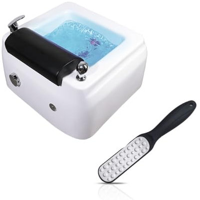 Acrylic Massage Footbath Foot Bath Spa with Heat and Massage Acrylic Pedicure Sink Deep Foot Bath Used in Beauty Salons and Nail Salons (Color : with Water Pump)