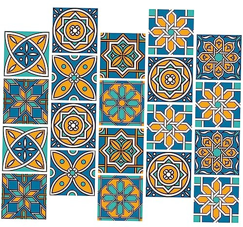 DOITOOL 20 Stück Entfernbare Fliesenaufkleber Für Küche Und Boden Retro-design Badezimmer Fliesenaufkleber Einfach Abziehen Und Aufkleben Für Die Heimdekoration