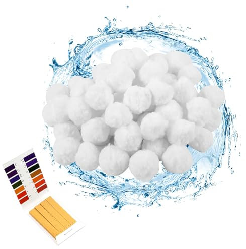 AOMiGT Balle Filtrante Piscine, 200g Réutilisable pour Systèmes de Filtrante, Boule Filtration Piscine Remplace, Réutilisables Balle Filtrante Pisci, Boules de Filtre de Piscine pour Filtres à Sable