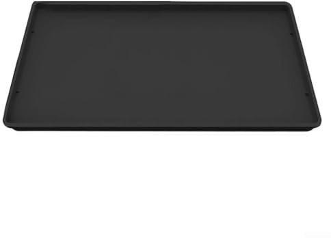 Silikon-Kaffeemaschinen-Unterlage, rutschfest, mit erhöhtem Rand, für Espresso-Brauer, Küchengerät, 50 x 40 cm (schwarz)